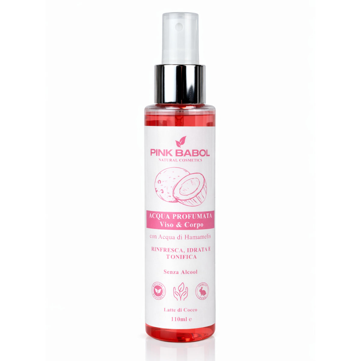 Acqua Profumata Viso e Corpo con Acqua di Hamamelis-Pink Babol