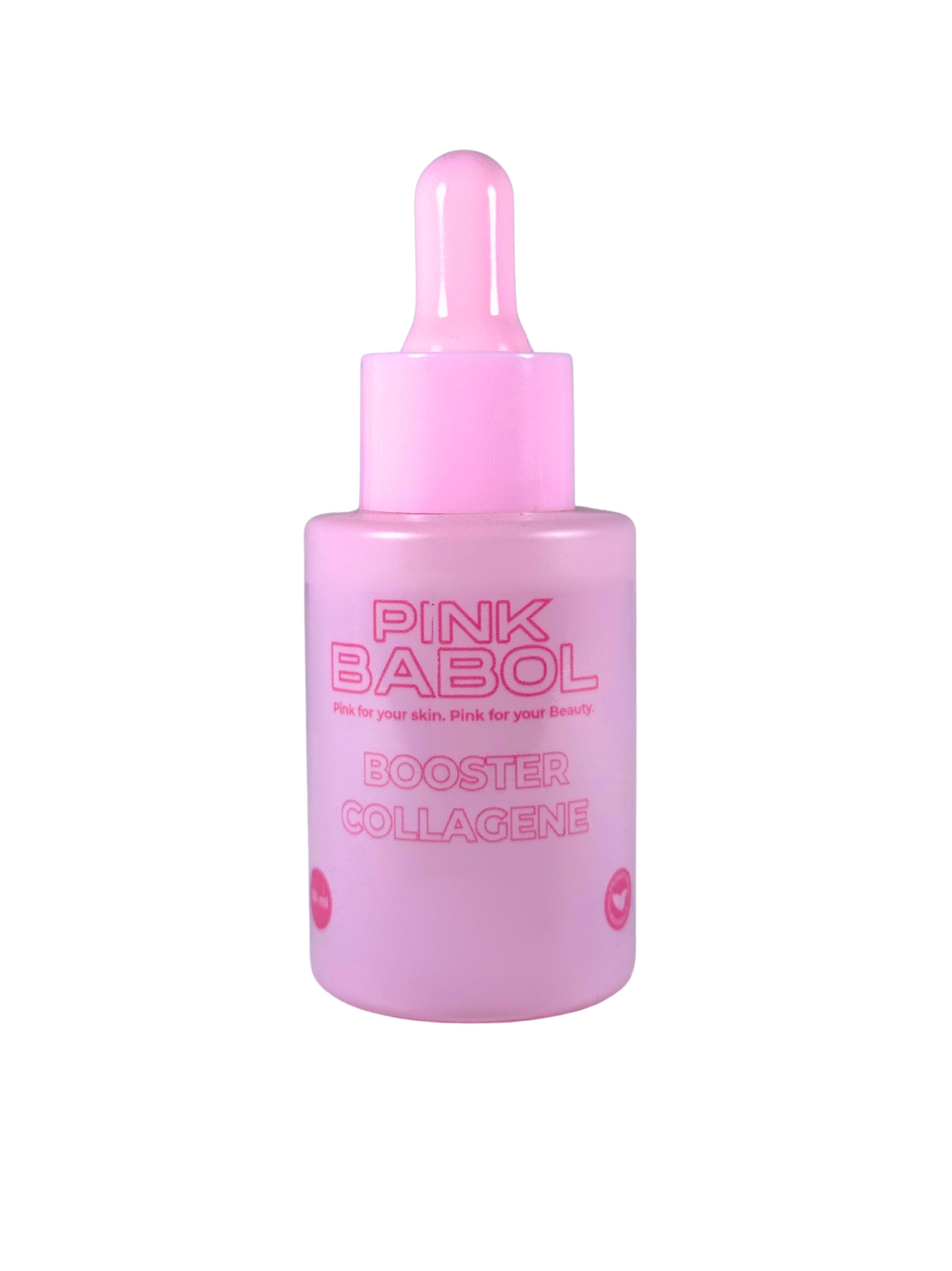 Booster al Collagene con Acido ialuronico, Vitamine C ed E – Azione antiossidante ed illuminante-Pink Babol