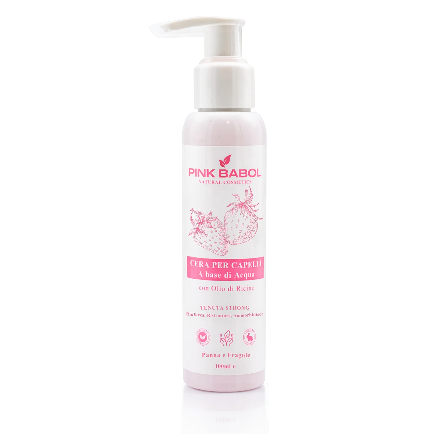 Cera ad Acqua per Capelli con Olio di Ricino - Tenuta Strong-Pink Babol