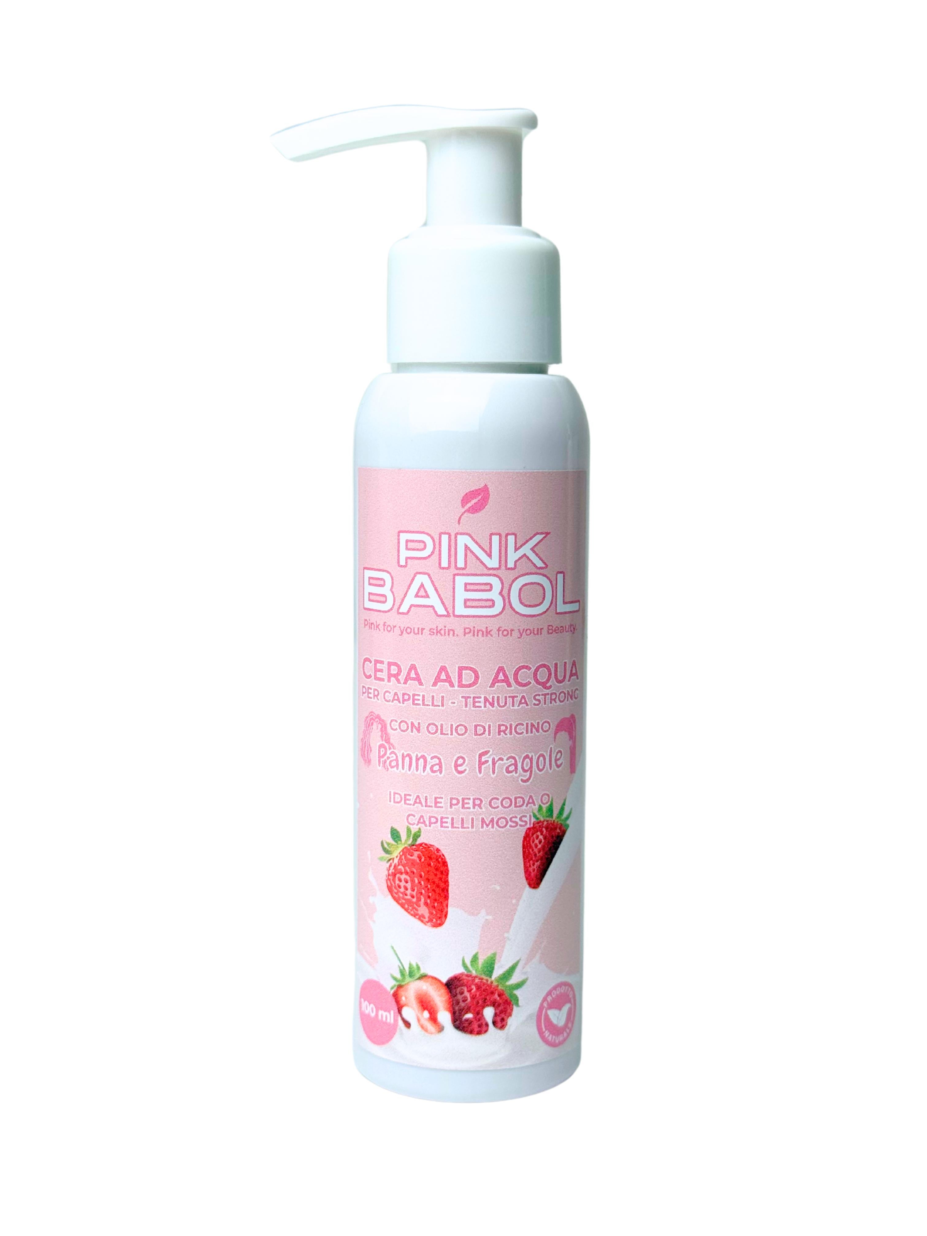 Cera ad Acqua per Capelli con Olio di Ricino - Tenuta Strong-Pink Babol