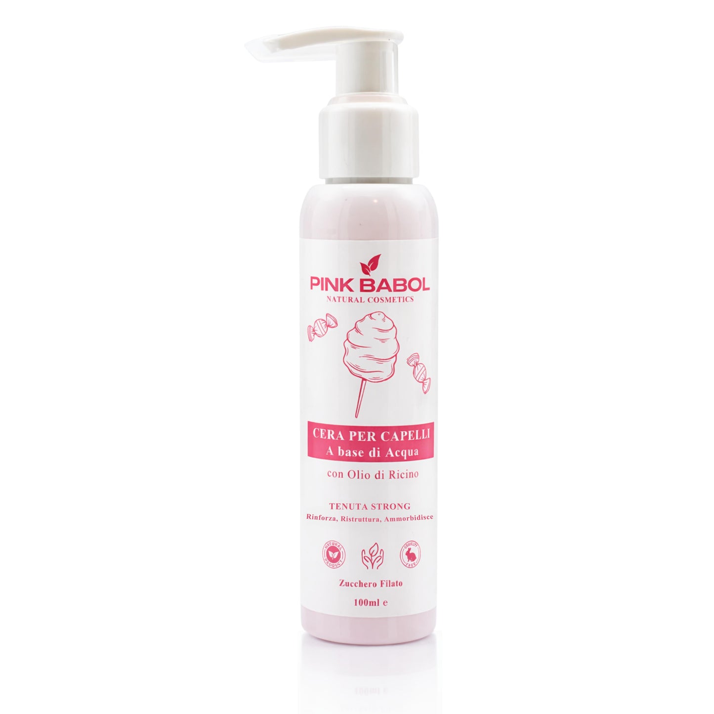 Cera ad Acqua per Capelli con Olio di Ricino - Tenuta Strong-Pink Babol
