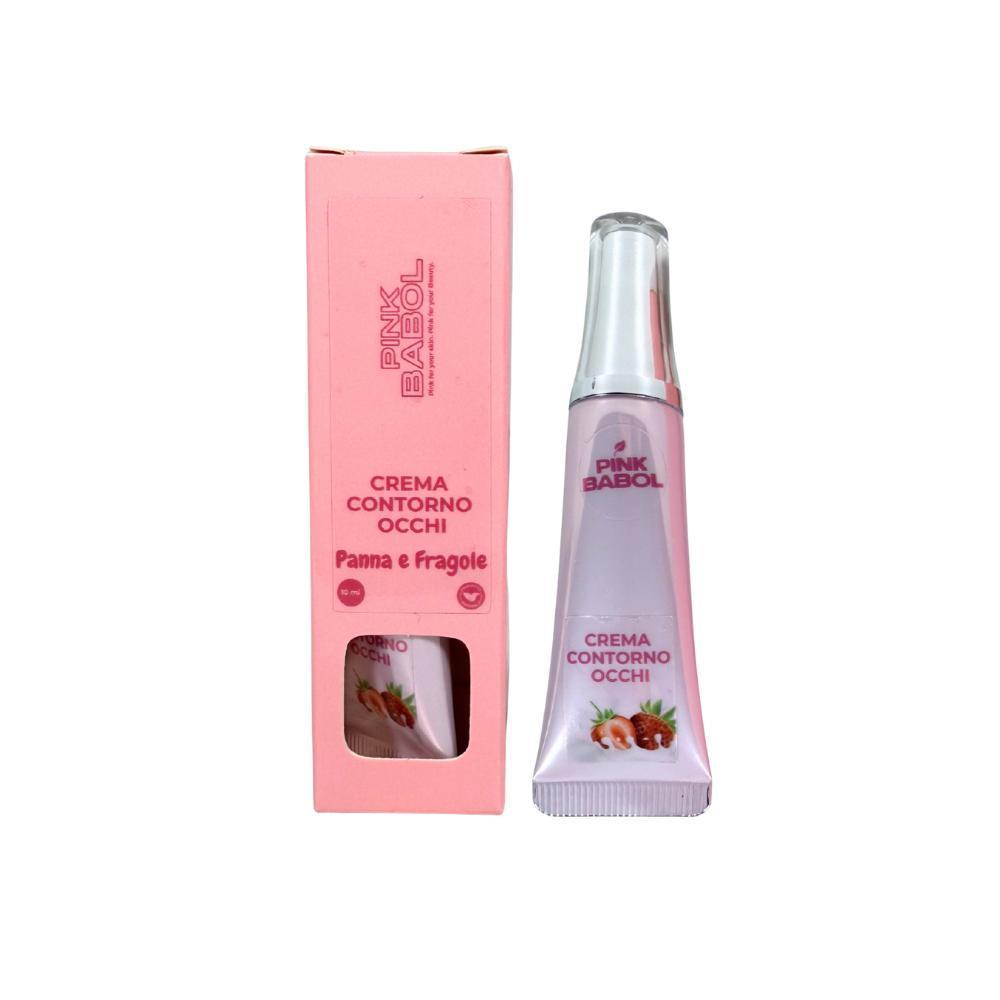Crema Contorno Occhi con Olio di Cocco, Ceramide NP, Olivello Spinoso, Vitamina E e Olio di Girasole – Illuminante e Idratante-Pink Babol