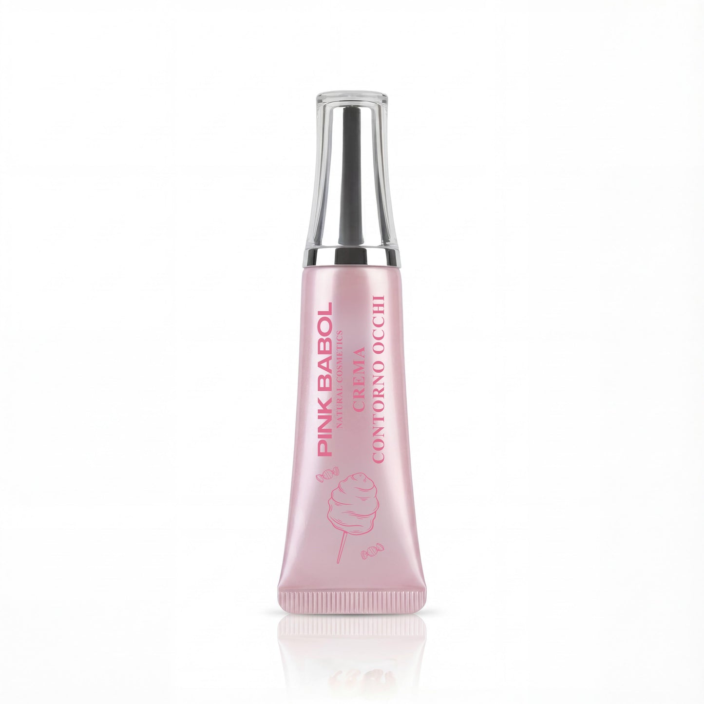 Crema Contorno Occhi con Olio di Cocco, Ceramide NP, Olivello Spinoso, Vitamina E e Olio di Girasole – Illuminante e Idratante-Pink Babol