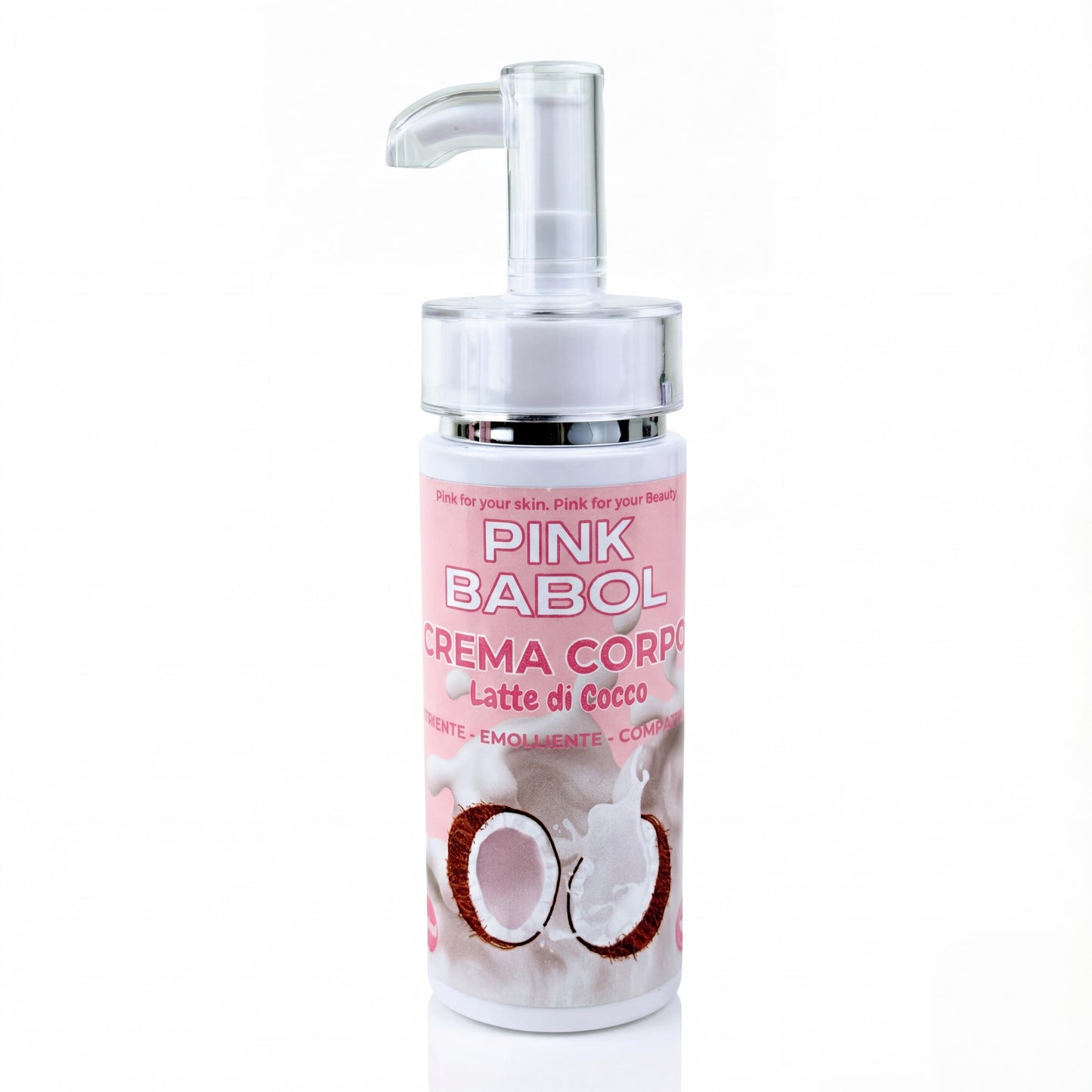 Crema idratante corpo con Acido ialuronico, Olio di Jojoba, Aloe Vera, Vitamina E-Pink Babol