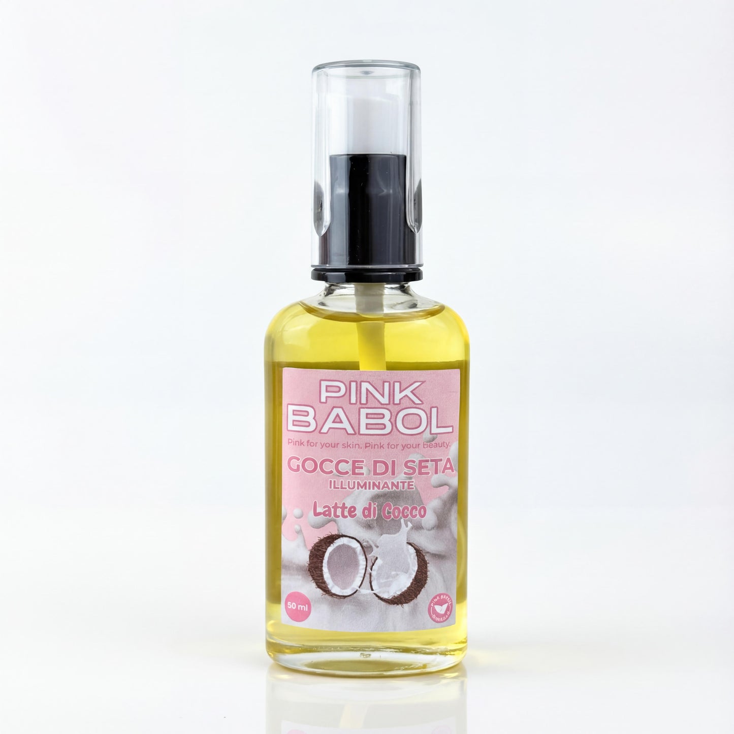 Gocce di Seta - Olio Finish Anticrespo, nutriente e illuminante per capelli con Olio di Cocco e Olio di Semi di Lino-Pink Babol