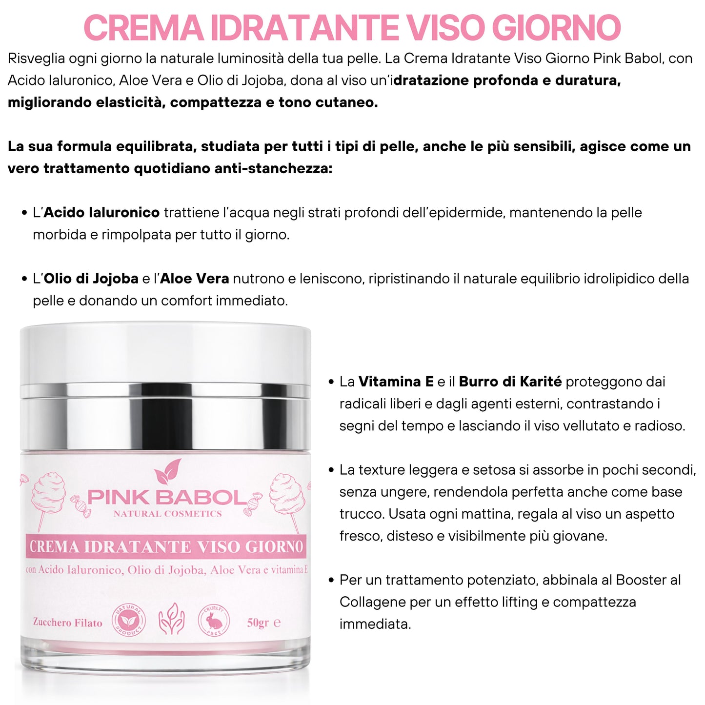 Kit Skincare Giorno - Siero Viso Giorno Effetto Lifting + Crema Viso Giorno + Booster Collagene-Pink Babol