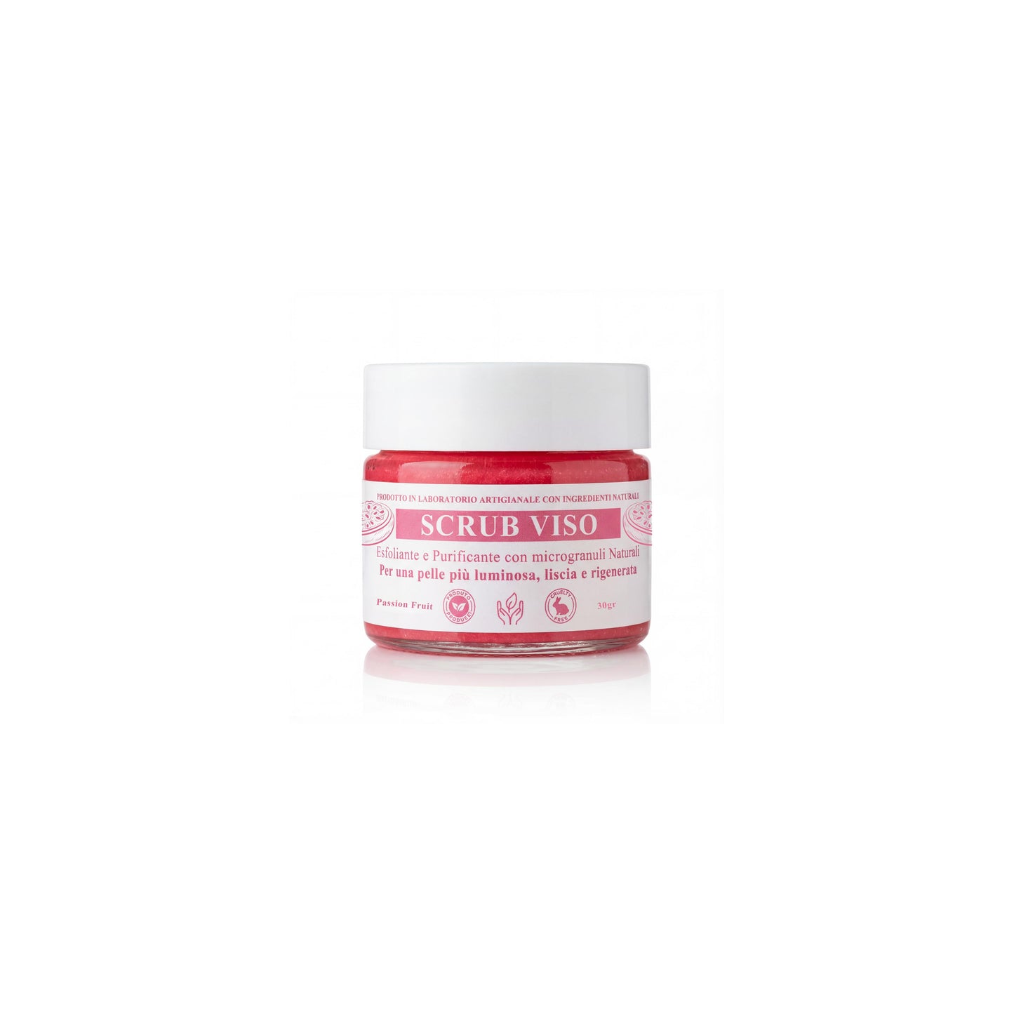 Mini Size/Travel Size Scrub Viso Esfoliante e Purificante con microgranuli Naturali, Miele e Olio di Sesamo – Pelle Luminosa, Liscia e Rigenerata-Pink Babol