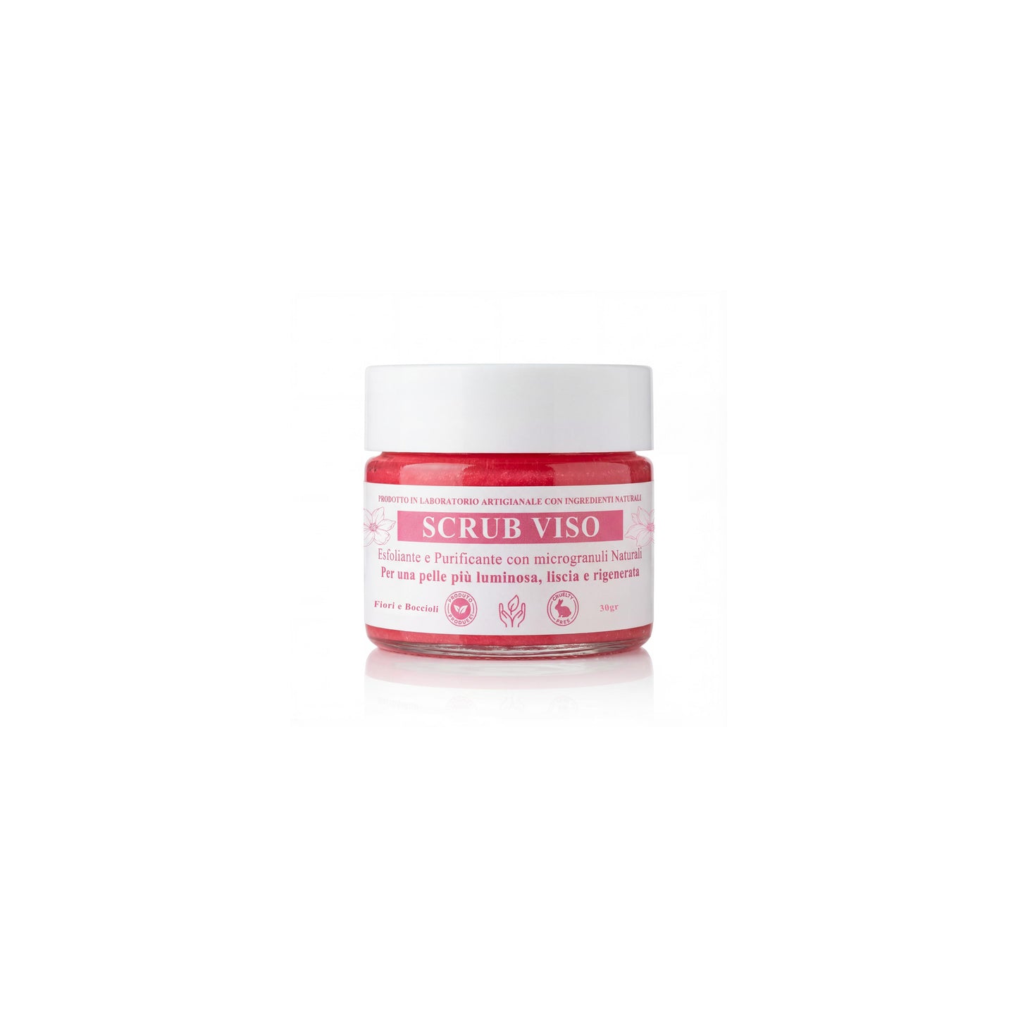 Mini Size/Travel Size Scrub Viso Esfoliante e Purificante con microgranuli Naturali, Miele e Olio di Sesamo – Pelle Luminosa, Liscia e Rigenerata-Pink Babol