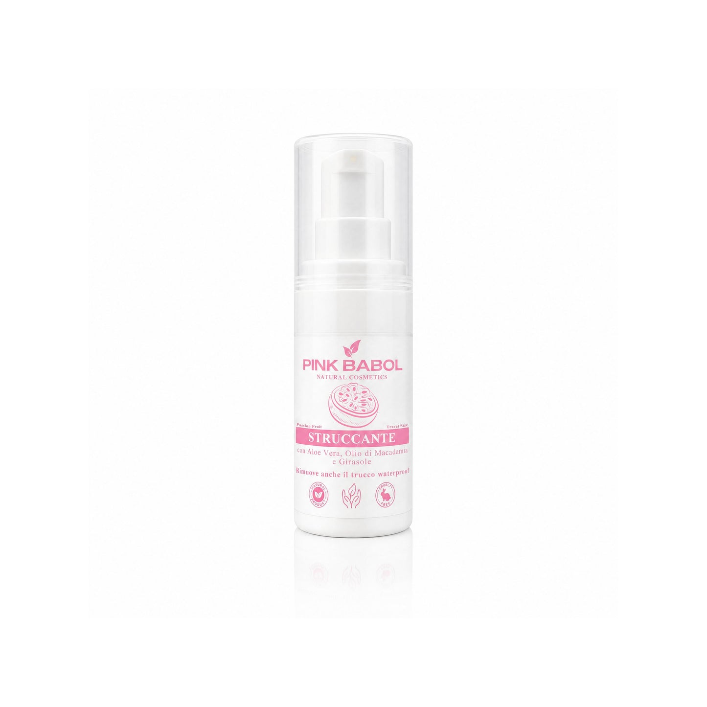 Mini Size/Travel Size Struccante Viso in crema con Aloe Vera & Olio di Macadamia e Girasole – Delicato, Idratante e Nutriente. Rimuove anche il trucco waterproof-Pink Babol