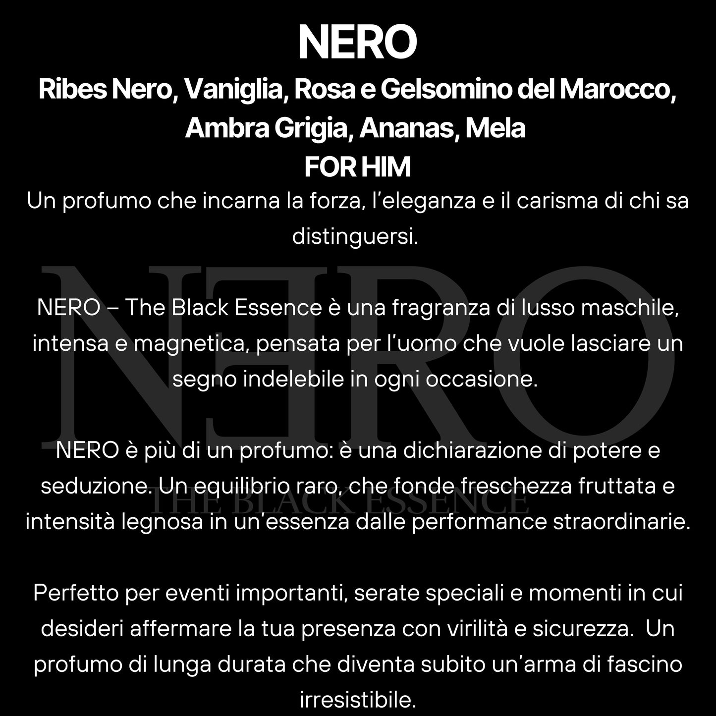 Nero Extrait De Parufm - Ribes Nero, Vaniglia, Rosa e Gelsomino del Marocco, Ambra Grigia, Ananas, Mela FOR HIM-Pink Babol