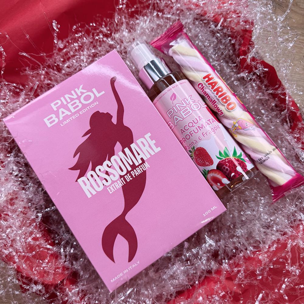 Parfum KIT Maxi Rossomare Edition - Estratto di Profumo 100ml + Acqua Profumata Viso e Corpo Panna e Fragole-Pink Babol