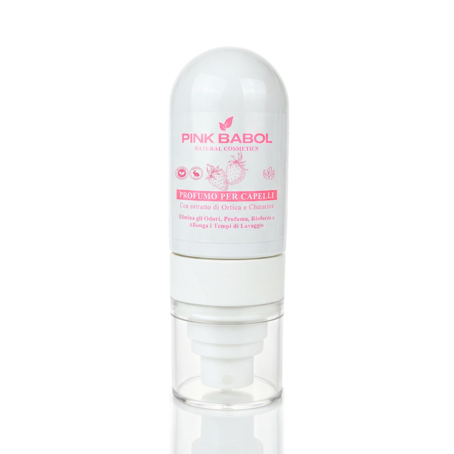 Profumo per Capelli con Cheratina e Estratto di Ortica - Profuma, Rinforza e Purifica la Chioma-Pink Babol