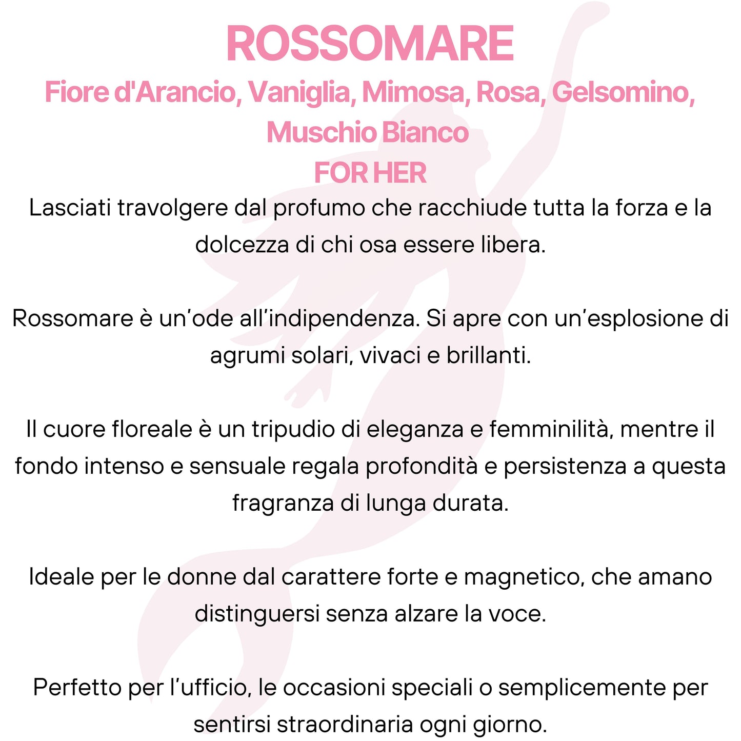 Rossomare Extrait de Parfum - Fiore d'Arancio, Vaniglia, Mimosa, Rosa, Gelsomino, Muschio Bianco FOR HER-Pink Babol