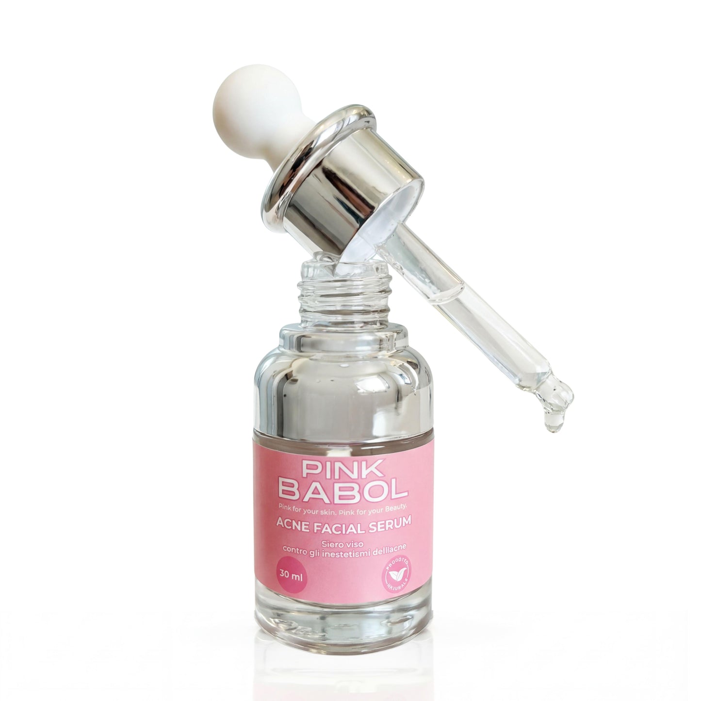 Siero Anti Acne e Imperfezioni con Acido Salicilico, Acido Azelaico e Tea Tree Oil - Purificante, Sebo-Riequilibrante e Anti-Imperfezioni-Pink Babol