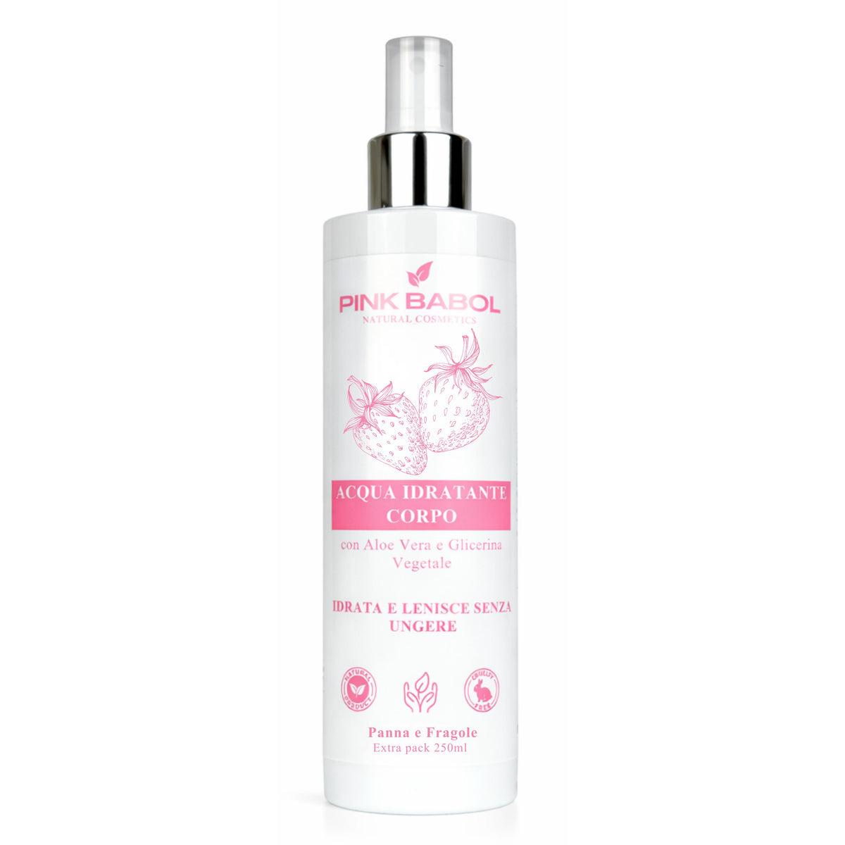 Acqua Idratante Corpo con Aloe Vera e Glicerina Vegetale - Extra Pack 250ml-Pink Babol
