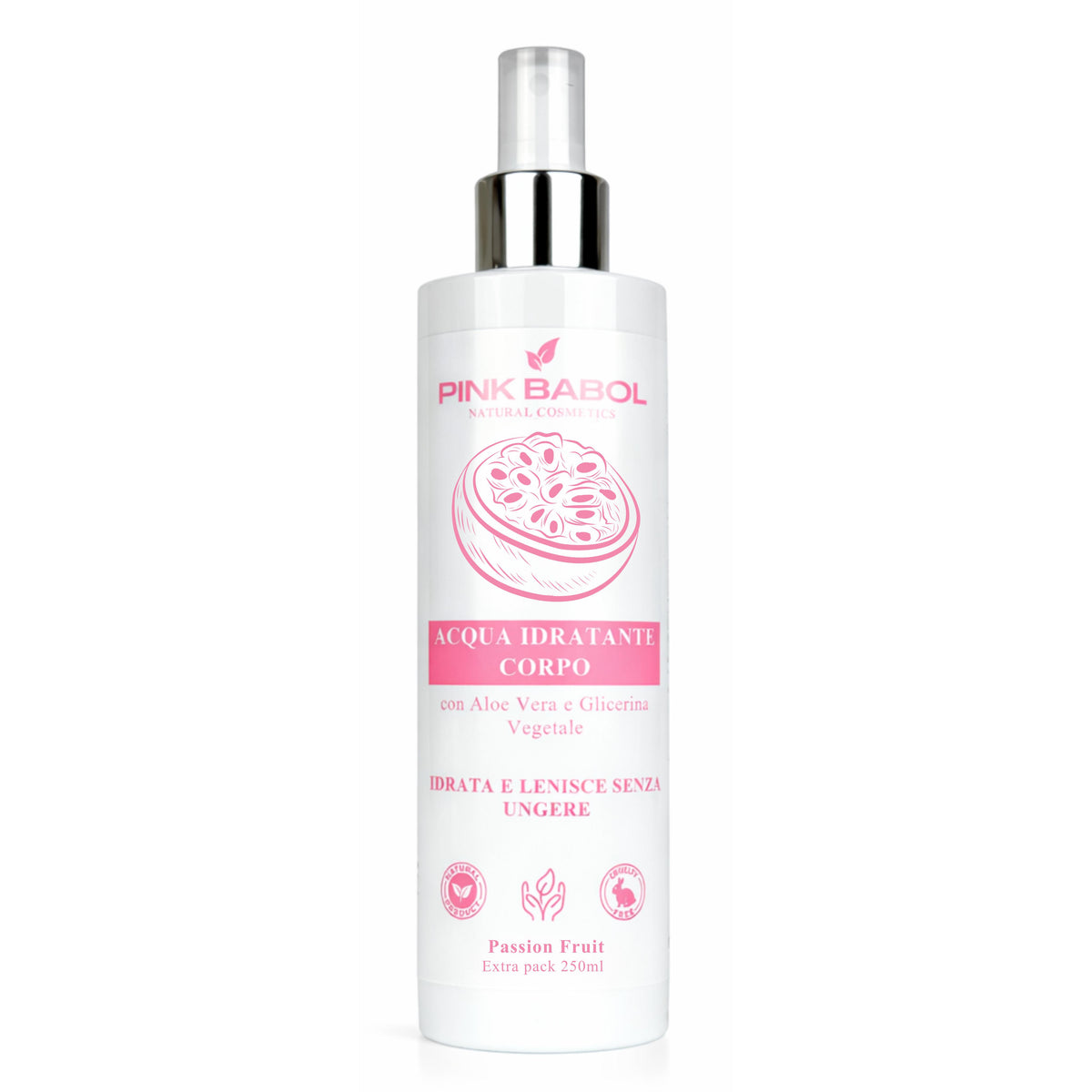 Acqua Idratante Corpo con Aloe Vera e Glicerina Vegetale - Extra Pack 250ml-Pink Babol