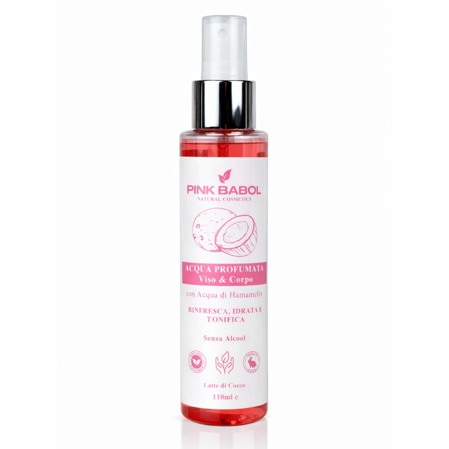 Acqua Profumata Viso e Corpo con Acqua di Hamamelis-Pink Babol