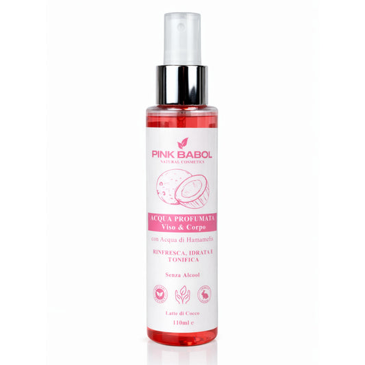 Acqua Profumata Viso e Corpo con Acqua di Hamamelis-Pink Babol
