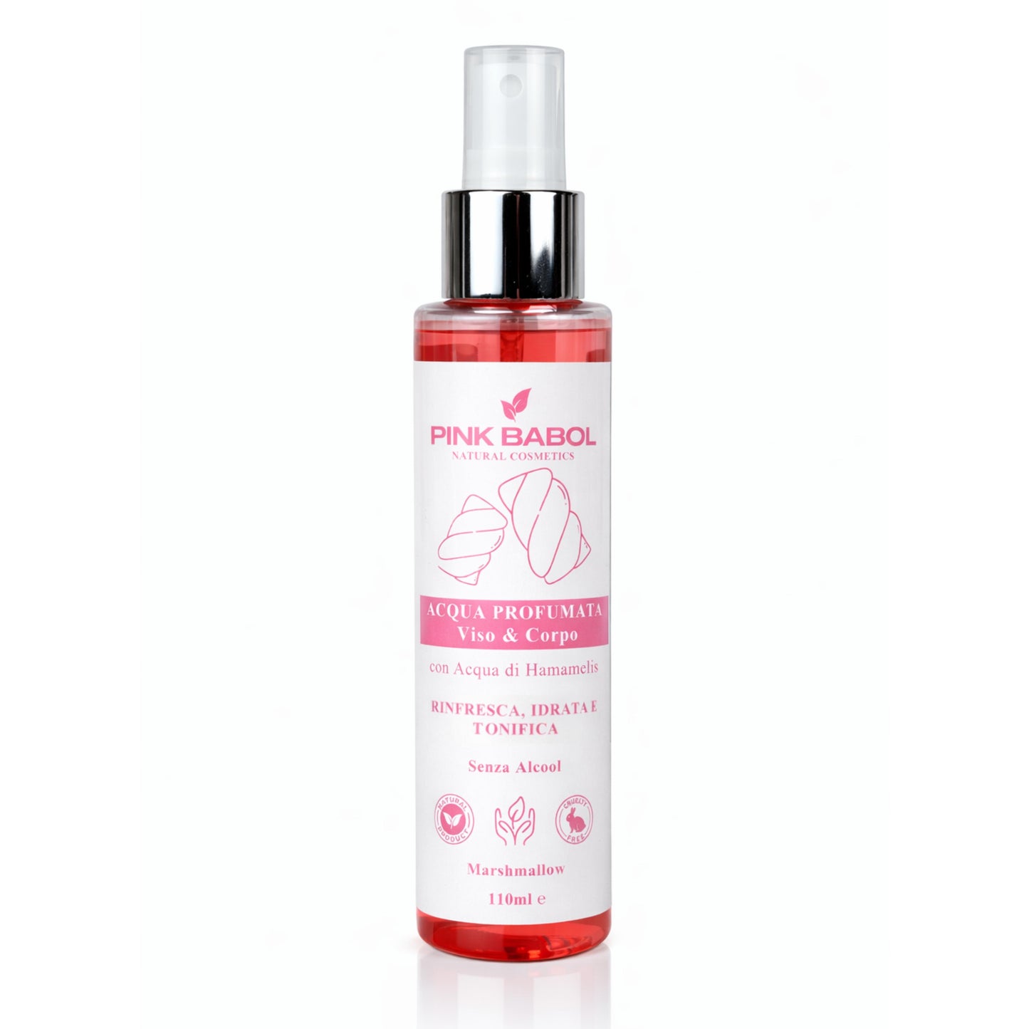 Acqua Profumata Viso e Corpo con Acqua di Hamamelis-Pink Babol