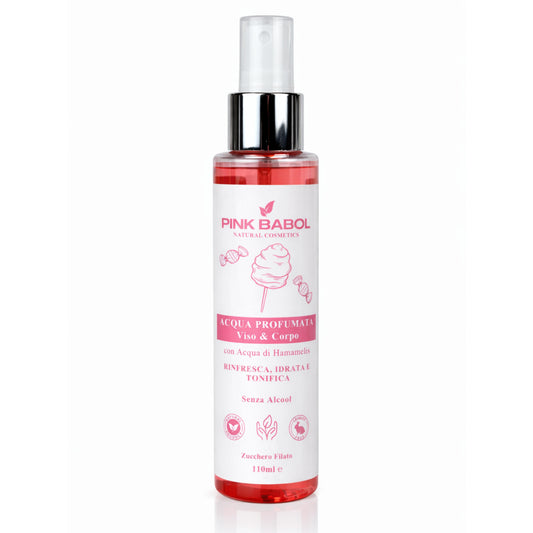 Acqua Profumata Viso e Corpo con Acqua di Hamamelis-Pink Babol