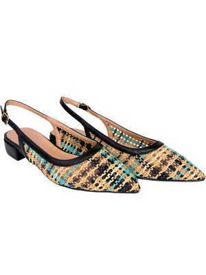Ballerina slingback con tacco basso-Pink Babol
