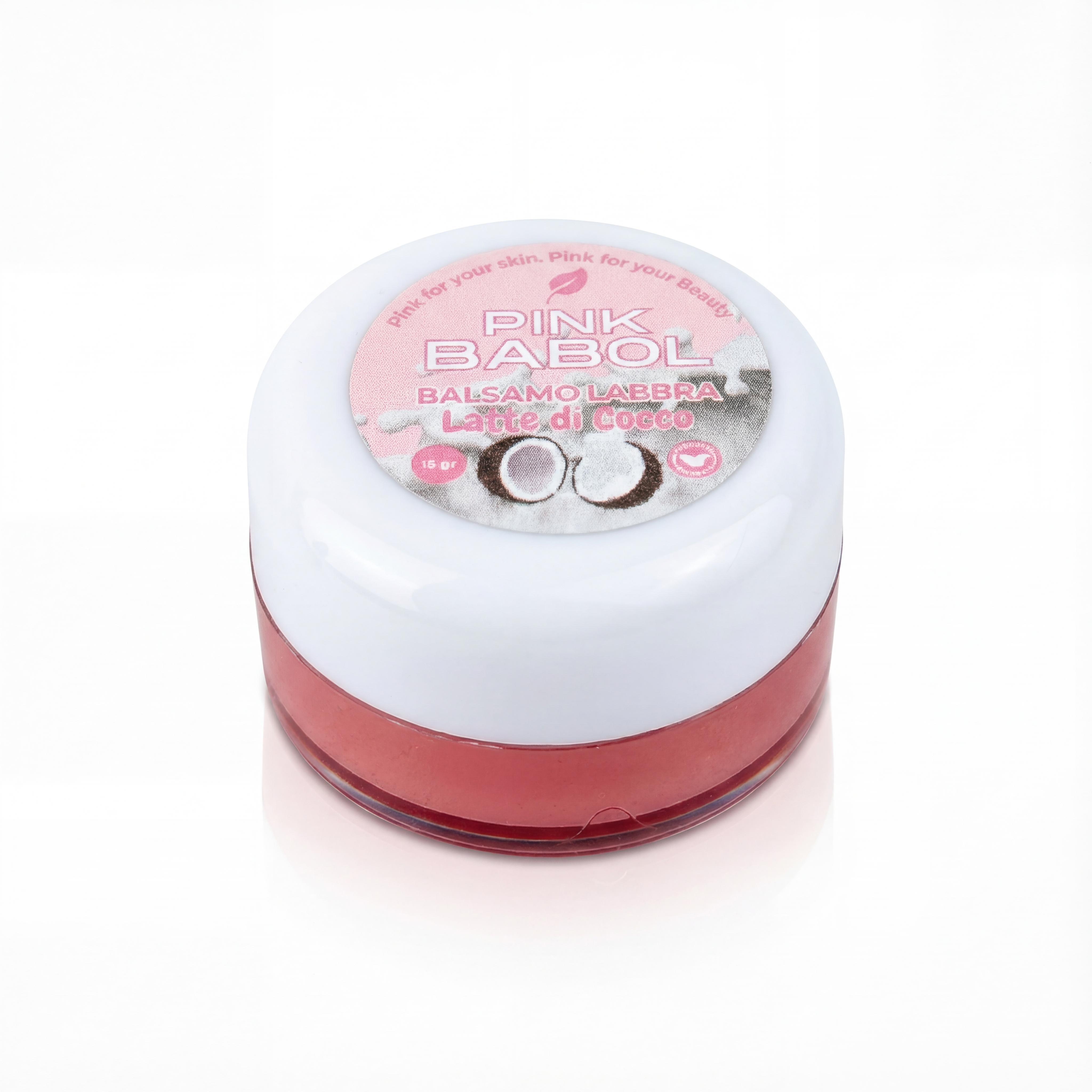 Balsamo Labbra con Olio di Mandorle Dolci, Soia, Burro di Karité, Illipé e Kokum – Idratazione Intensa e Protezione Duratura-Pink Babol