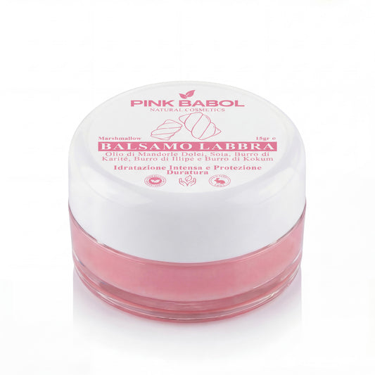 Balsamo Labbra con Olio di Mandorle Dolci, Soia, Burro di Karité, Illipé e Kokum – Idratazione Intensa e Protezione Duratura-Pink Babol