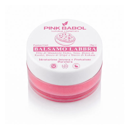 Balsamo Labbra con Olio di Mandorle Dolci, Soia, Burro di Karité, Illipé e Kokum – Idratazione Intensa e Protezione Duratura-Pink Babol