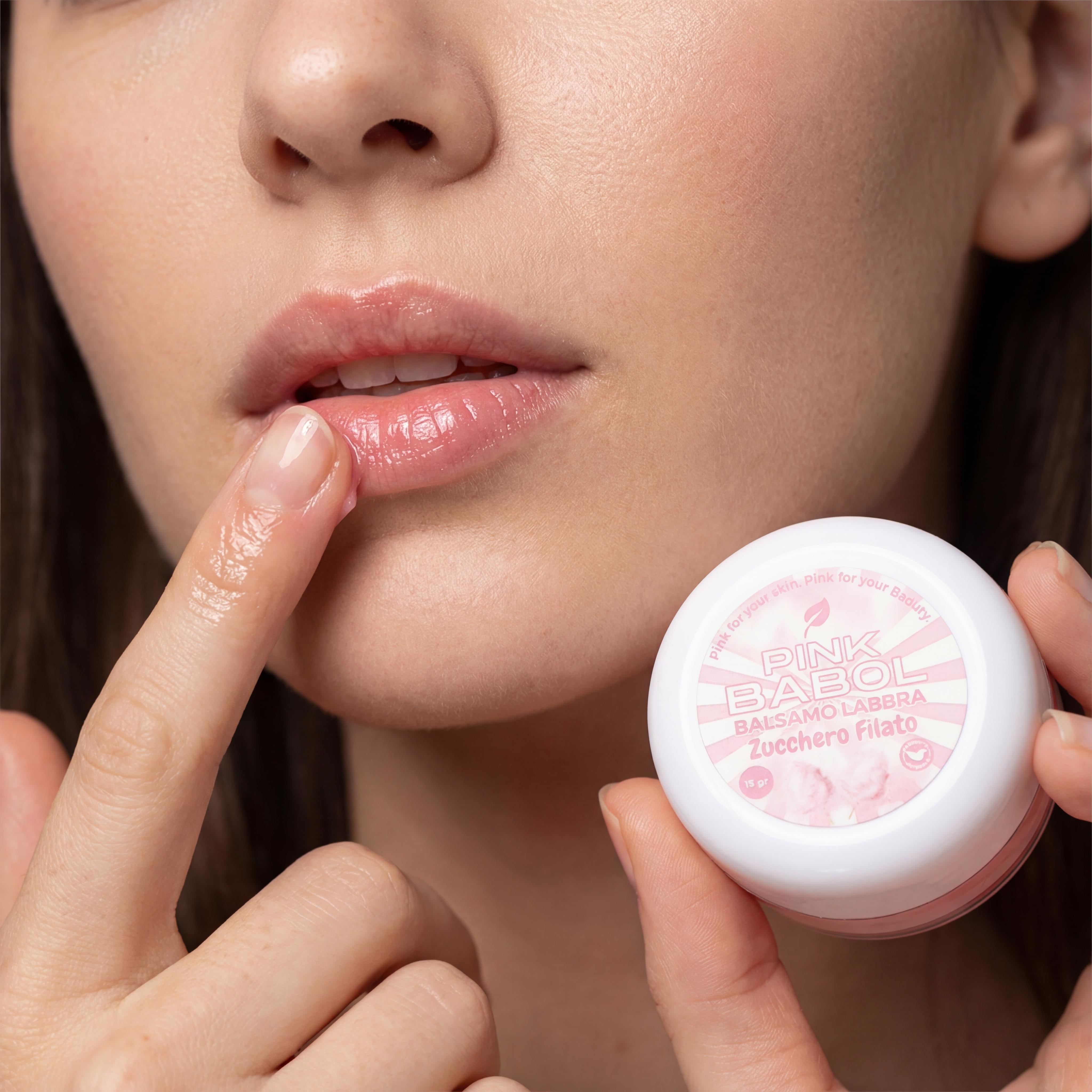 Balsamo Labbra con Olio di Mandorle Dolci, Soia e Burro di Karité – Idratazione Intensa e Protezione Duratura-Pink Babol