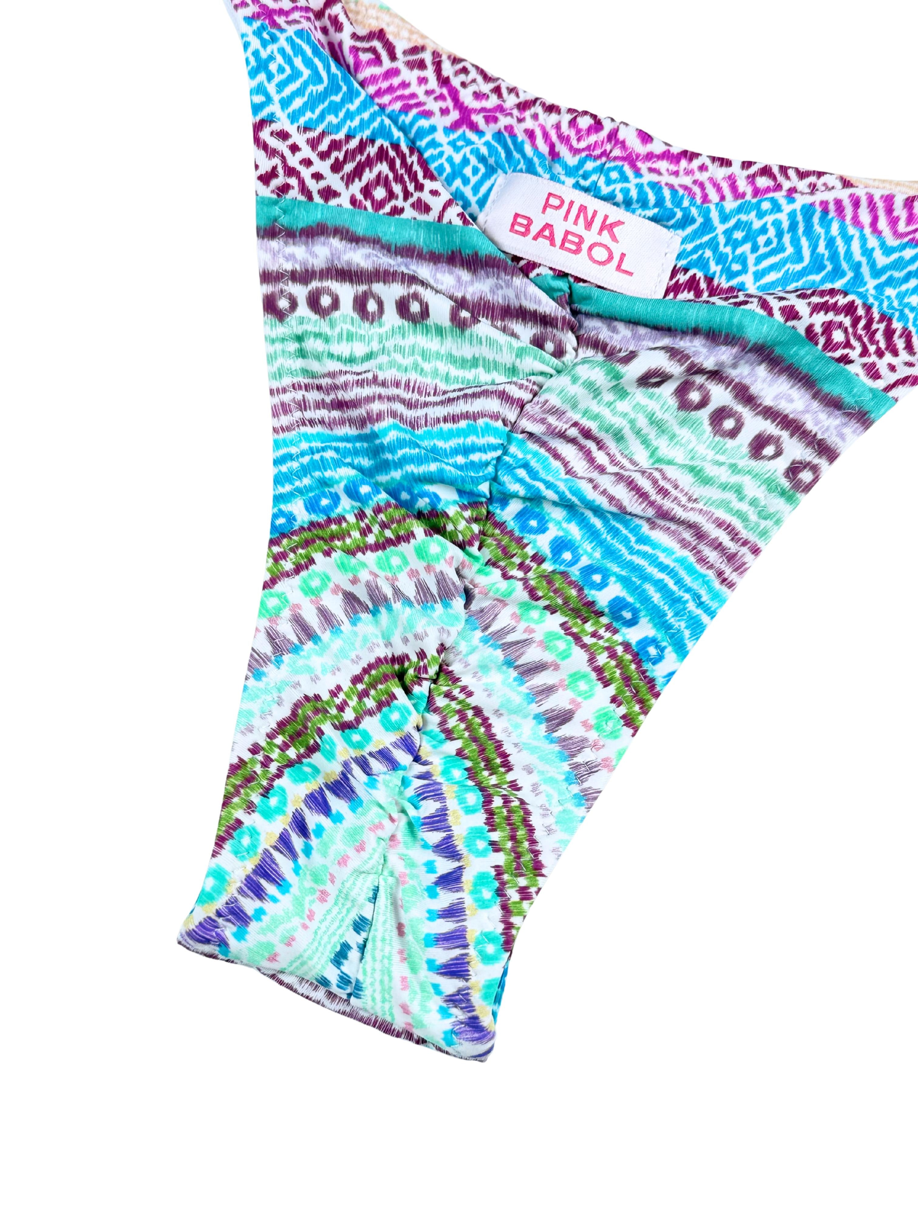 Bikini fantasia brasiliana triangolo imbottito-Pink Babol