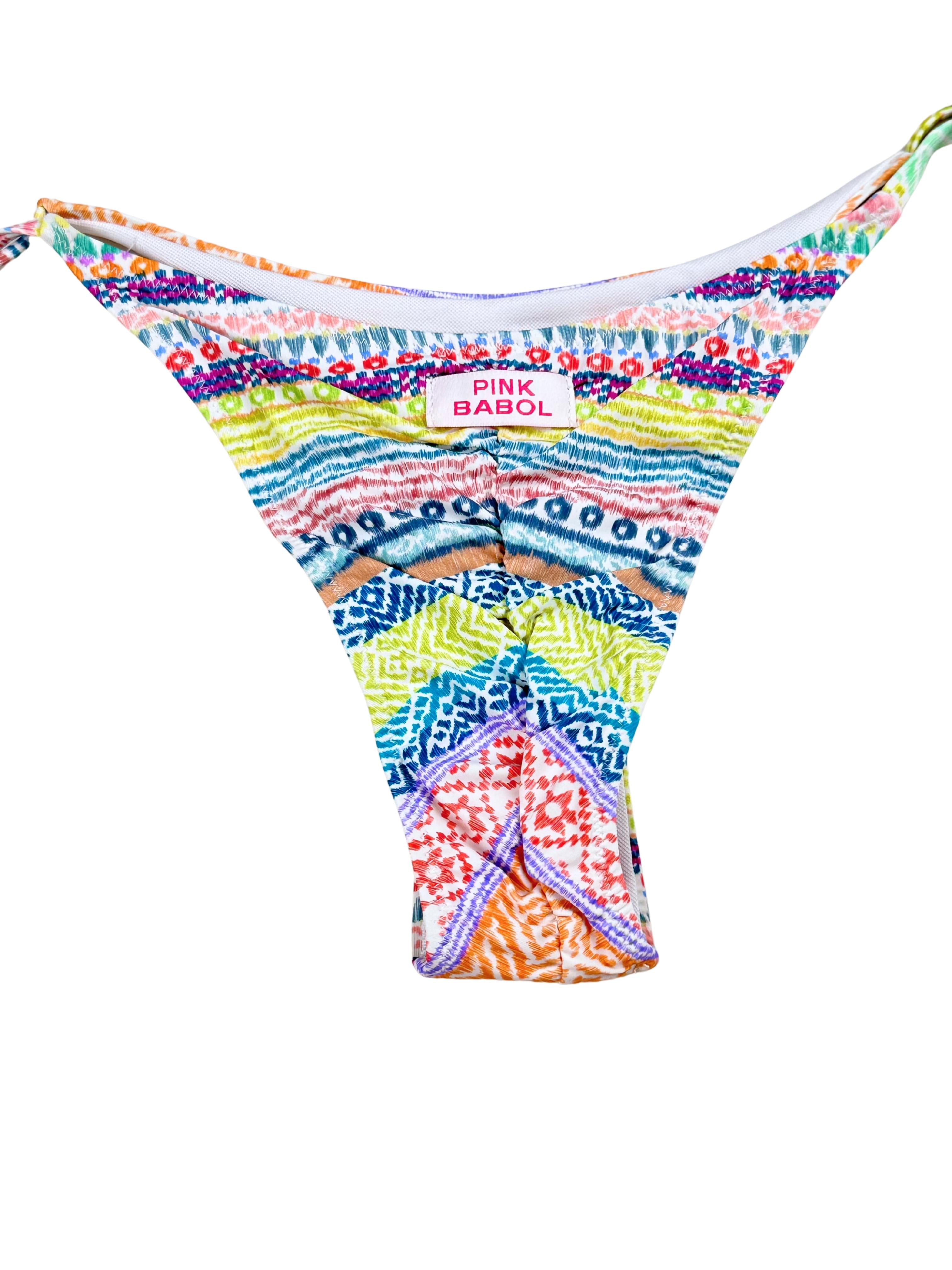 Bikini fantasia brasiliana triangolo imbottito-Pink Babol