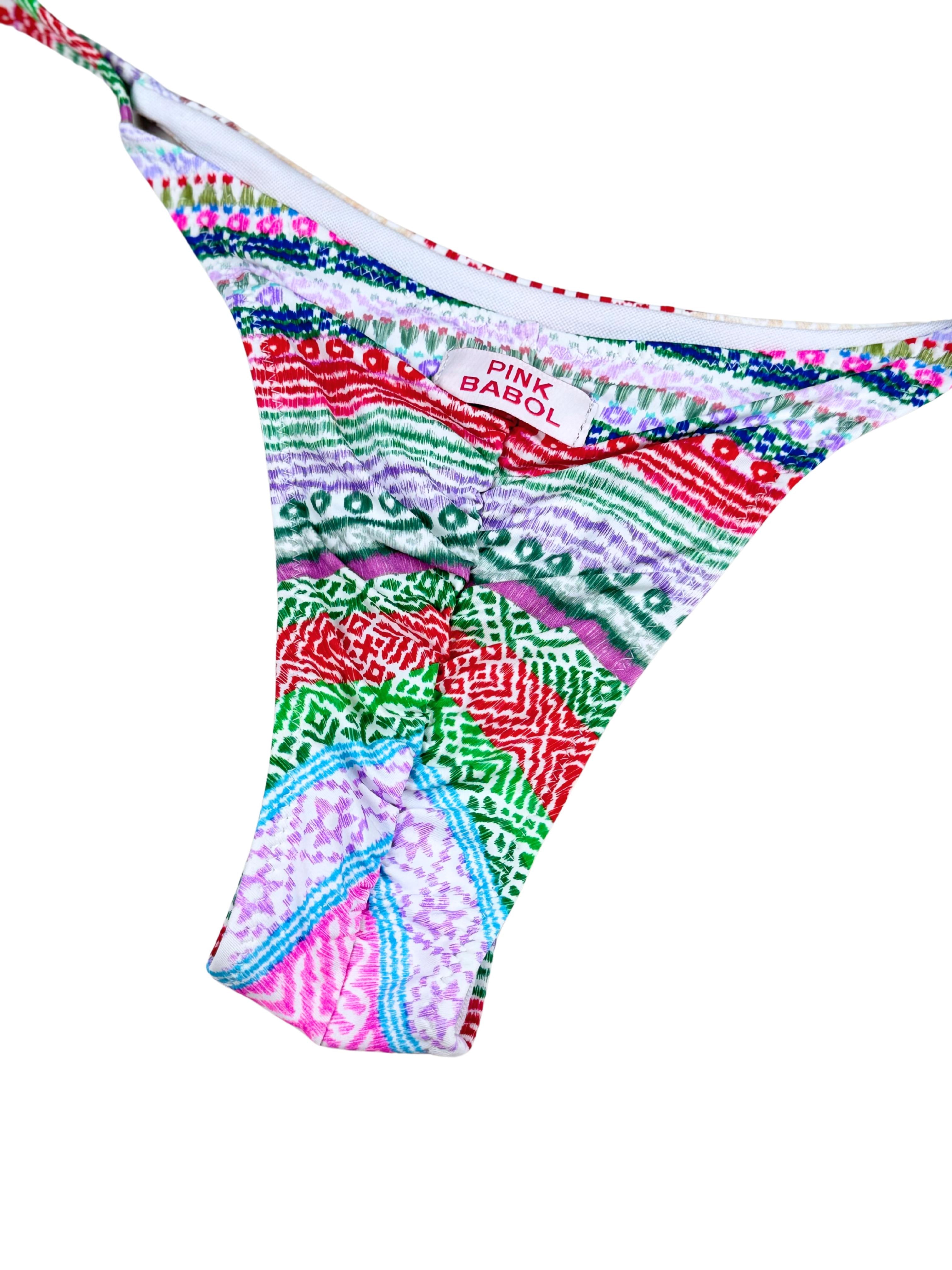 Bikini fantasia brasiliana triangolo imbottito-Pink Babol