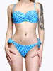 Carica l&#39;immagine nel visualizzatore di Gallery, Bikini imbottito a brasiliana maculato con bretelle rimovibili e slip regolabile-Pink Babol