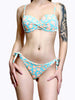 Carica l&#39;immagine nel visualizzatore di Gallery, Bikini imbottito a brasiliana maculato con bretelle rimovibili e slip regolabile-Pink Babol