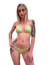 Bikini lurex brasiliana triangolo con imbottitira estraibile-Pink Babol