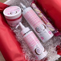 Body KIT - Crema Idratante corpo con Acido Ialuronico + Acqua Idratante corpo con Aloe Vera + Scrub Corpo Esfoliante e Purificante-Pink Babol