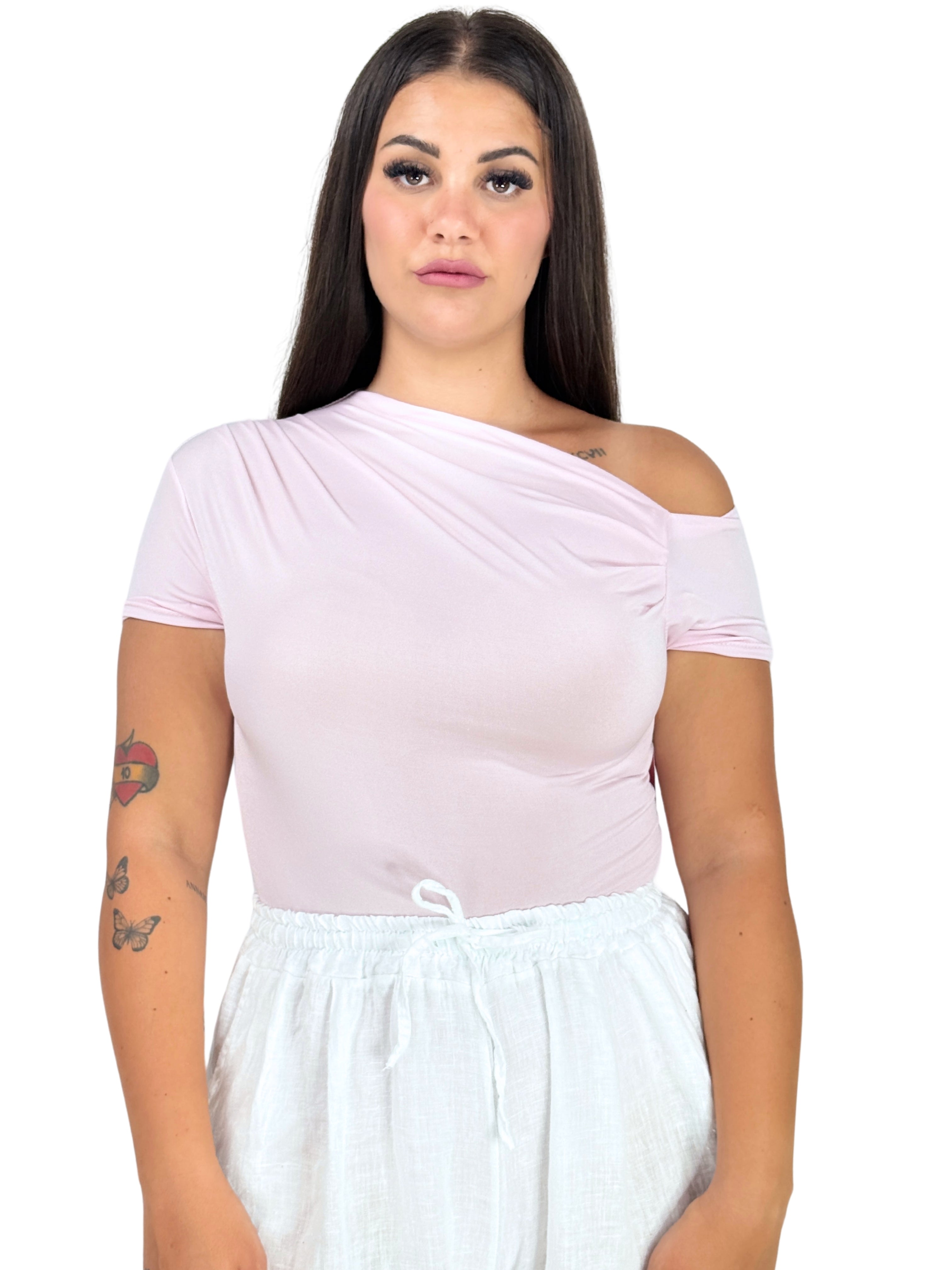 Body Kylie mezza manica-Pink Babol