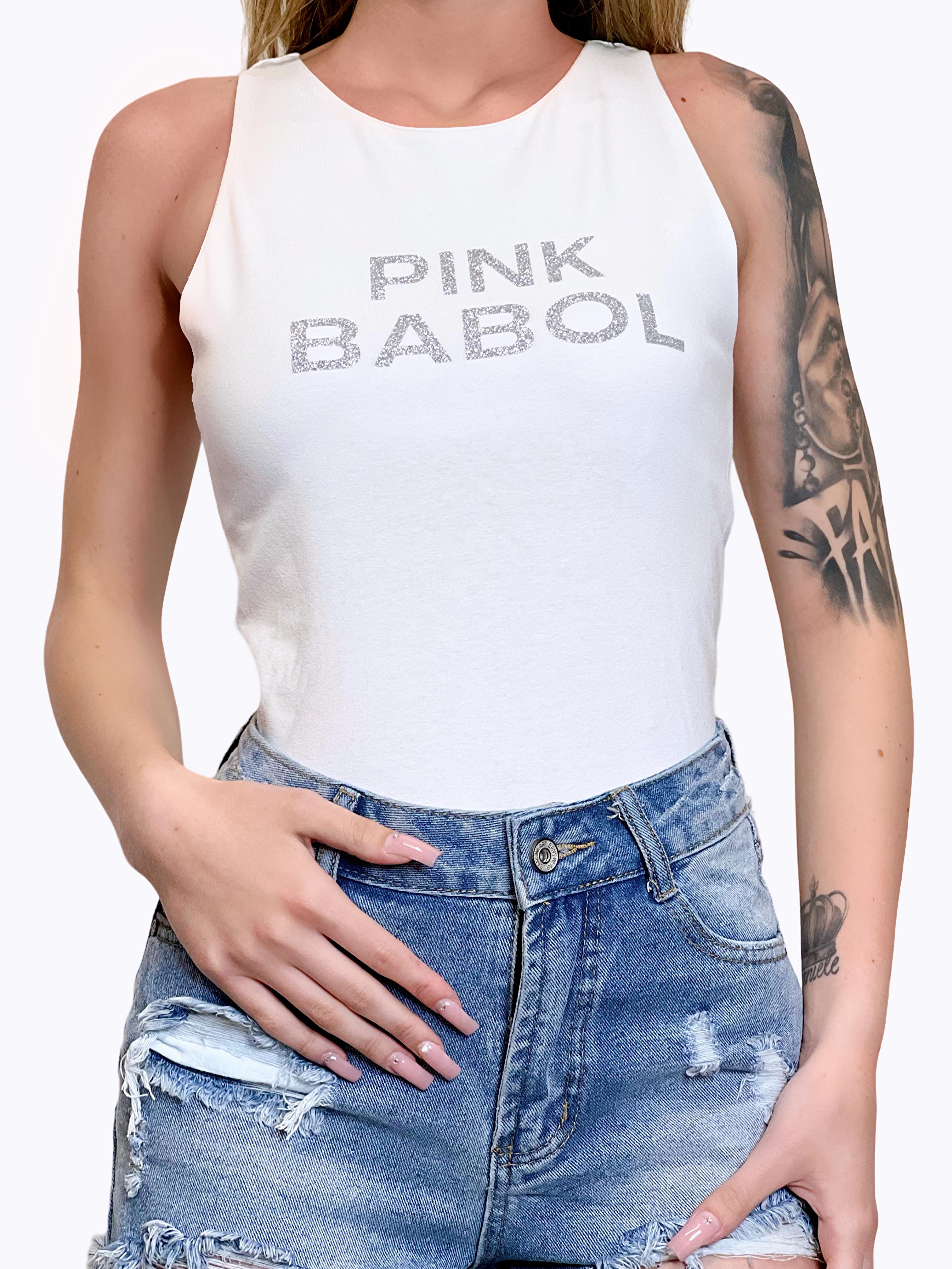 Body elasticizzato Pink Babol Glitter-Pink Babol