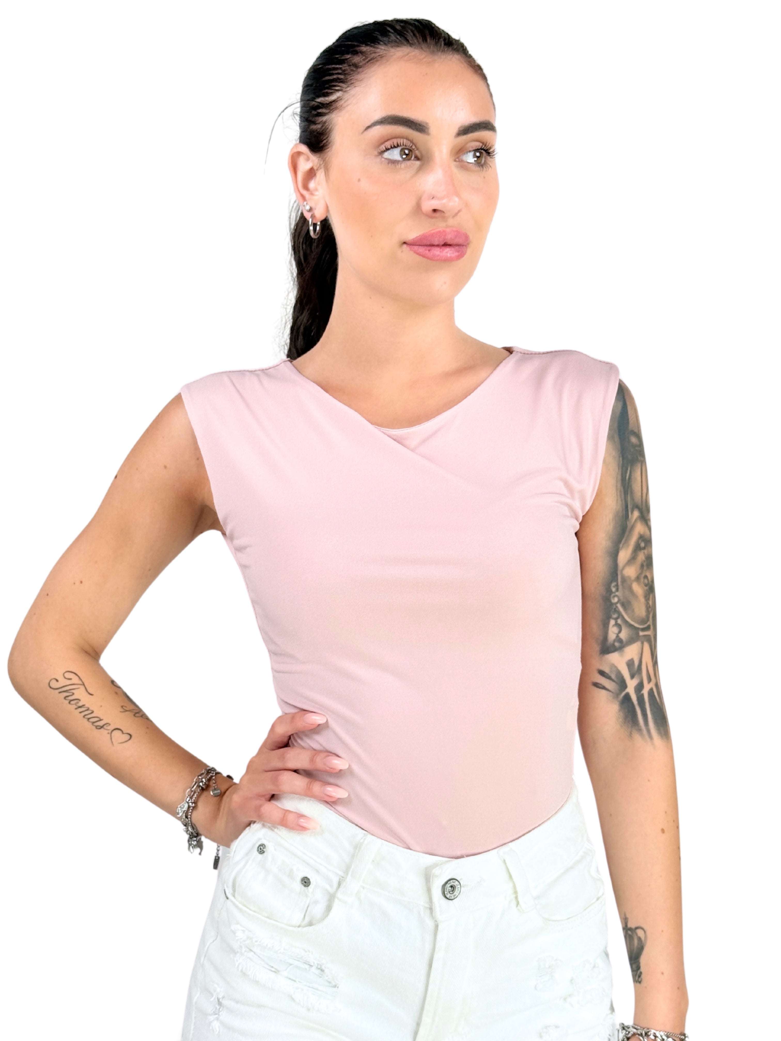Body smanicato-Pink Babol