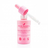 Booster Niacinamide con Acido Ialuronico, Vitamina E ed Aloe Vera - Sebo Normalizzante, Anti imperfezioni-Pink Babol