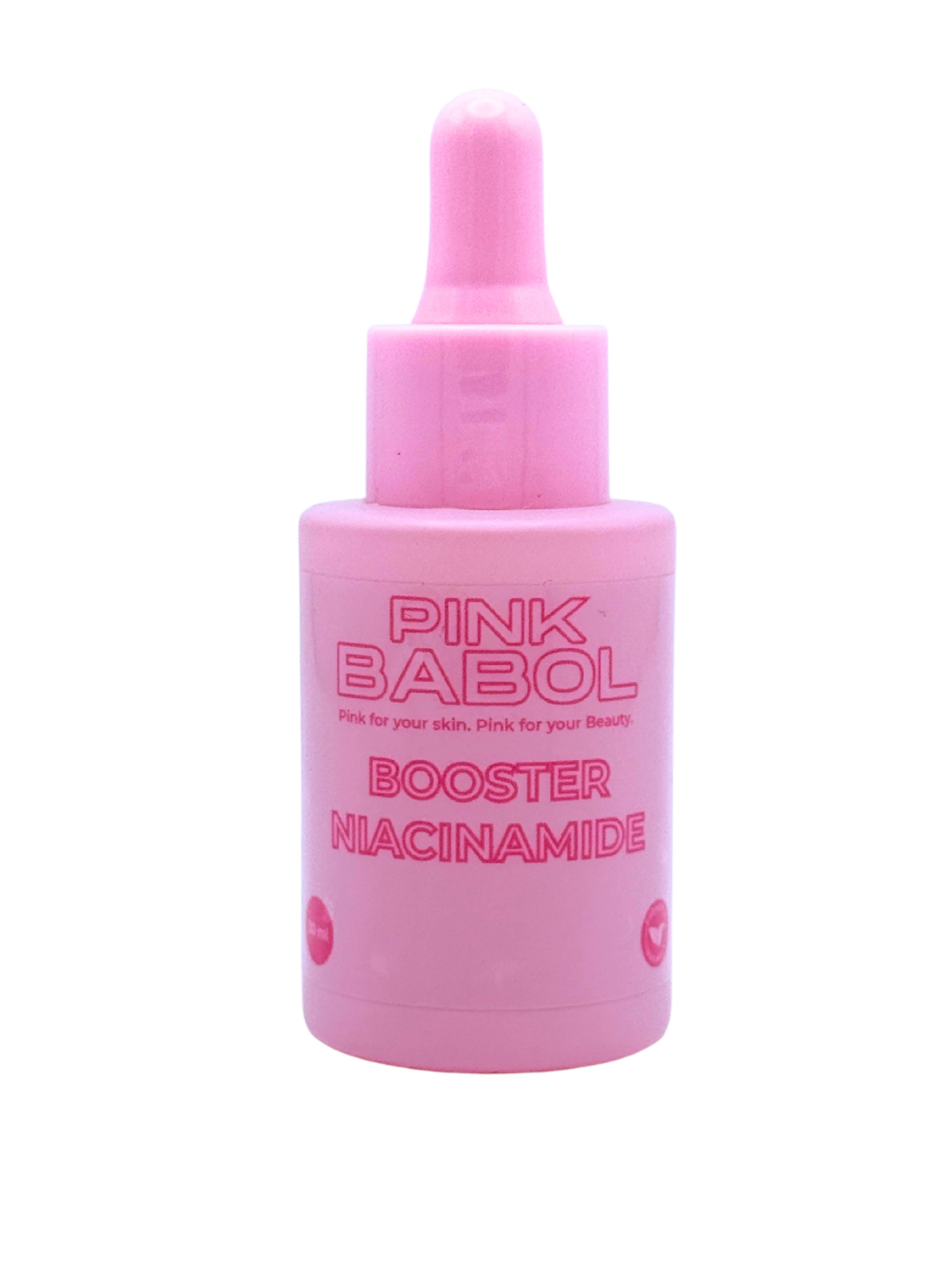Booster Niacinamide con Acido Ialuronico, Vitamine C ed E e Aloe Vera - Azione Sebo Normalizzante-Pink Babol