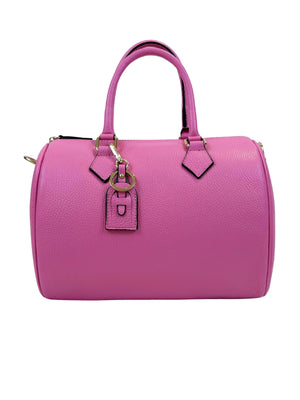 Borsa Bauletto Eloise XL in vera pelle (Personalizzabile)-Pink Babol
