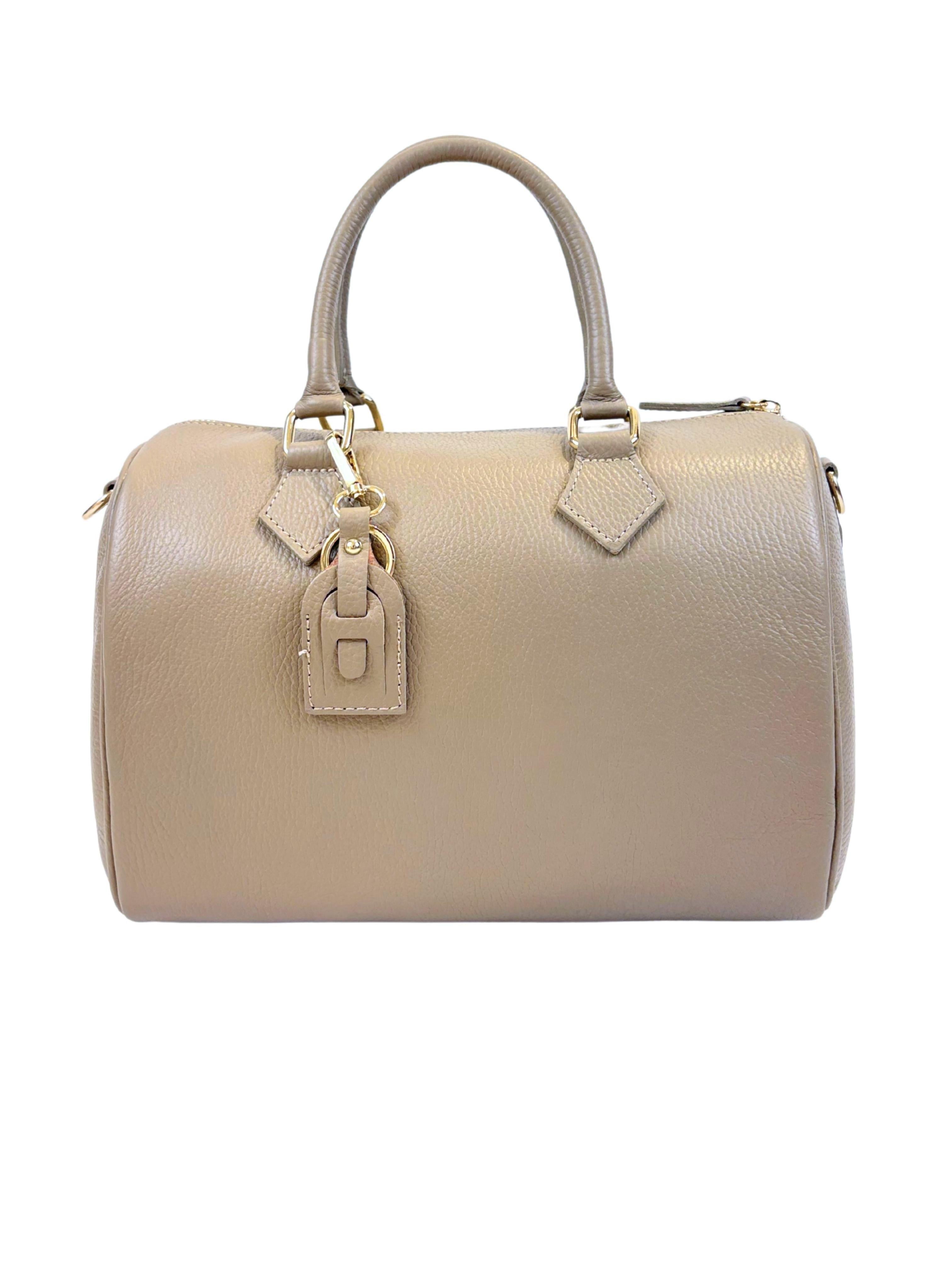 Borsa Bauletto Eloise XL in vera pelle (Personalizzabile)-Pink Babol