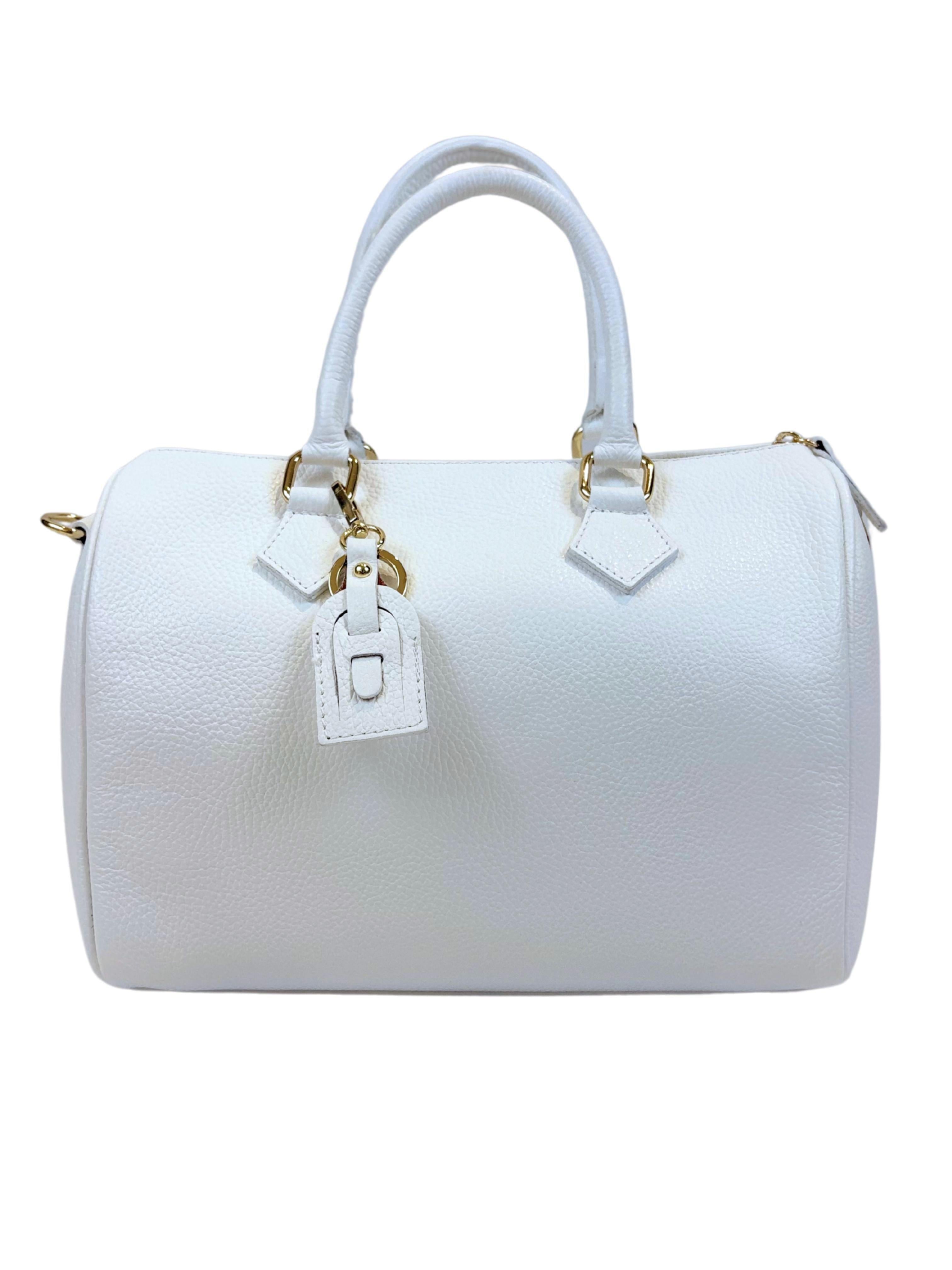 Borsa Bauletto Eloise XL in vera pelle (Personalizzabile)-Pink Babol