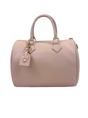 Borsa Bauletto Eloise XL in vera pelle (Personalizzabile)-Pink Babol