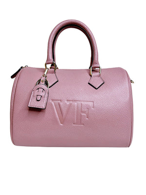 Borsa Bauletto Eloise XL in vera pelle (Personalizzabile)-Pink Babol