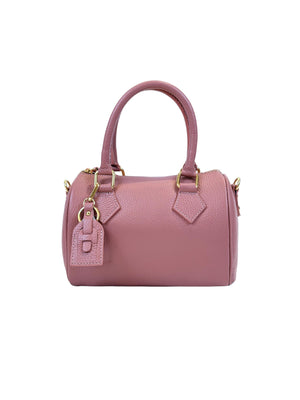 Borsa Bauletto Eloise in vera pelle (Personalizzabile)-Pink Babol