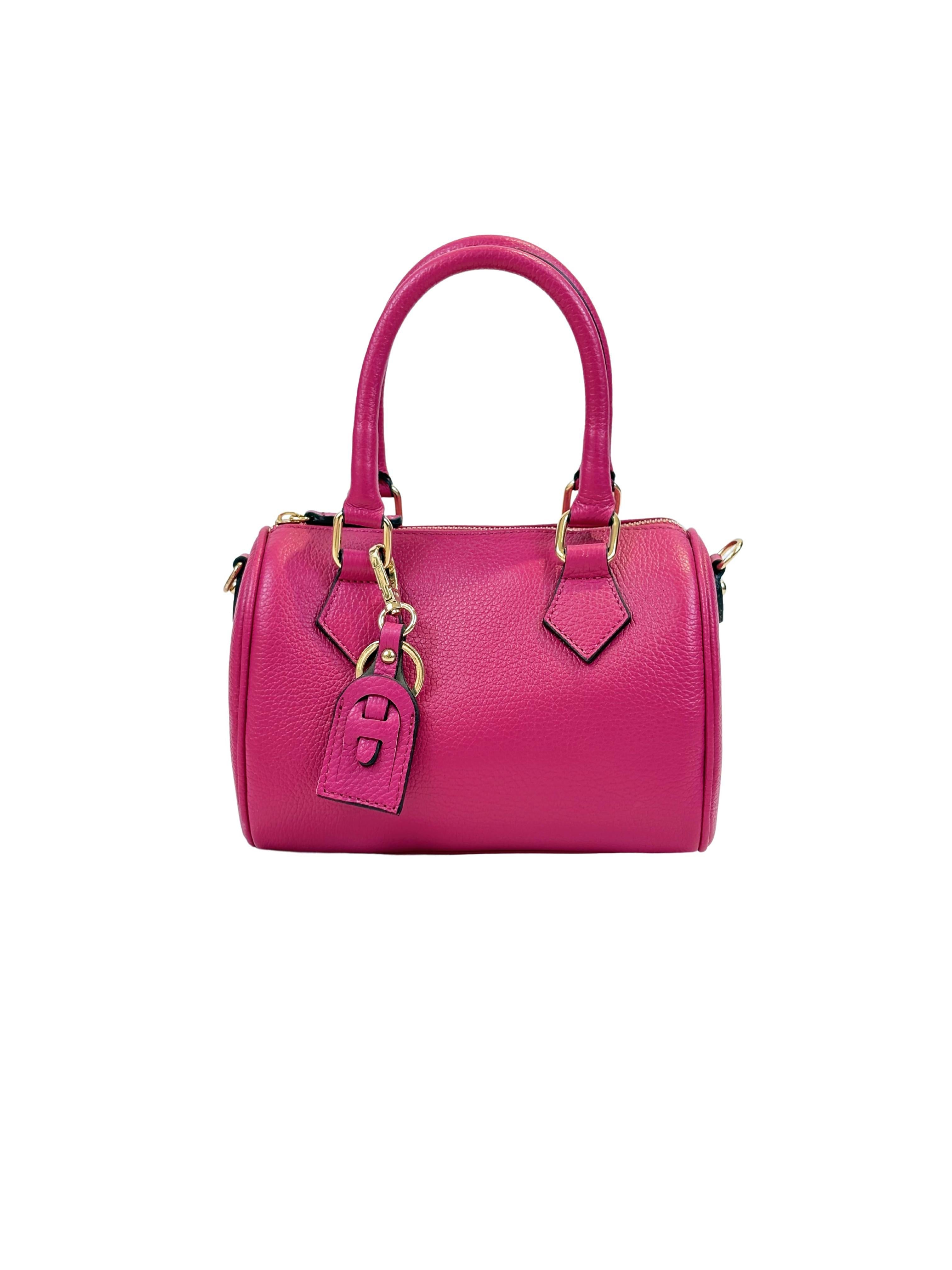 Borsa Bauletto Eloise in vera pelle (Personalizzabile)-Pink Babol