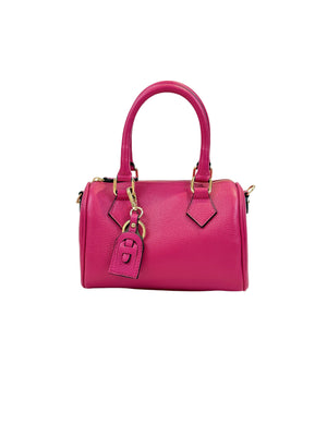 Borsa Bauletto Eloise in vera pelle (Personalizzabile)-Pink Babol