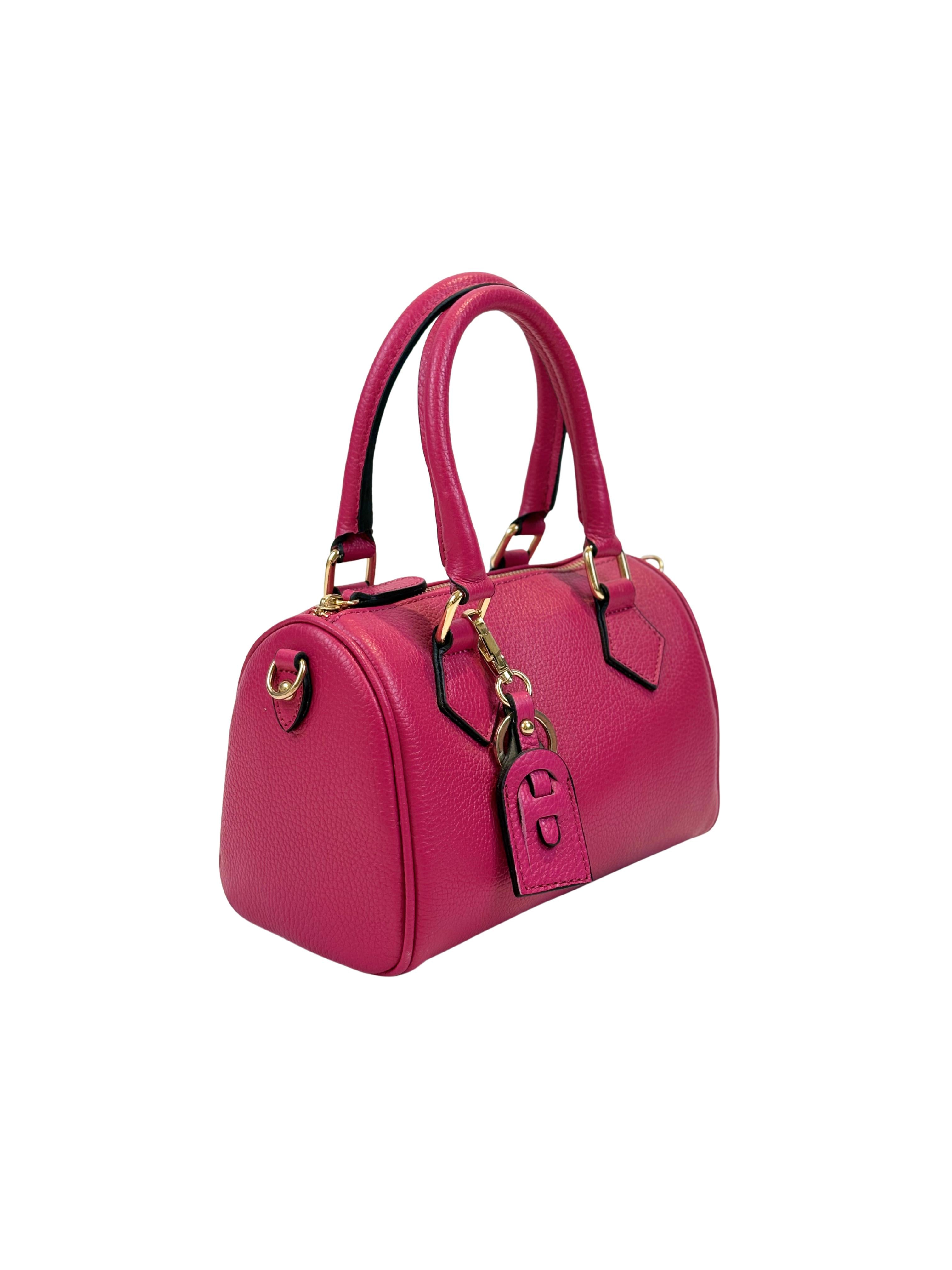 Borsa Bauletto Eloise in vera pelle (Personalizzabile)-Pink Babol